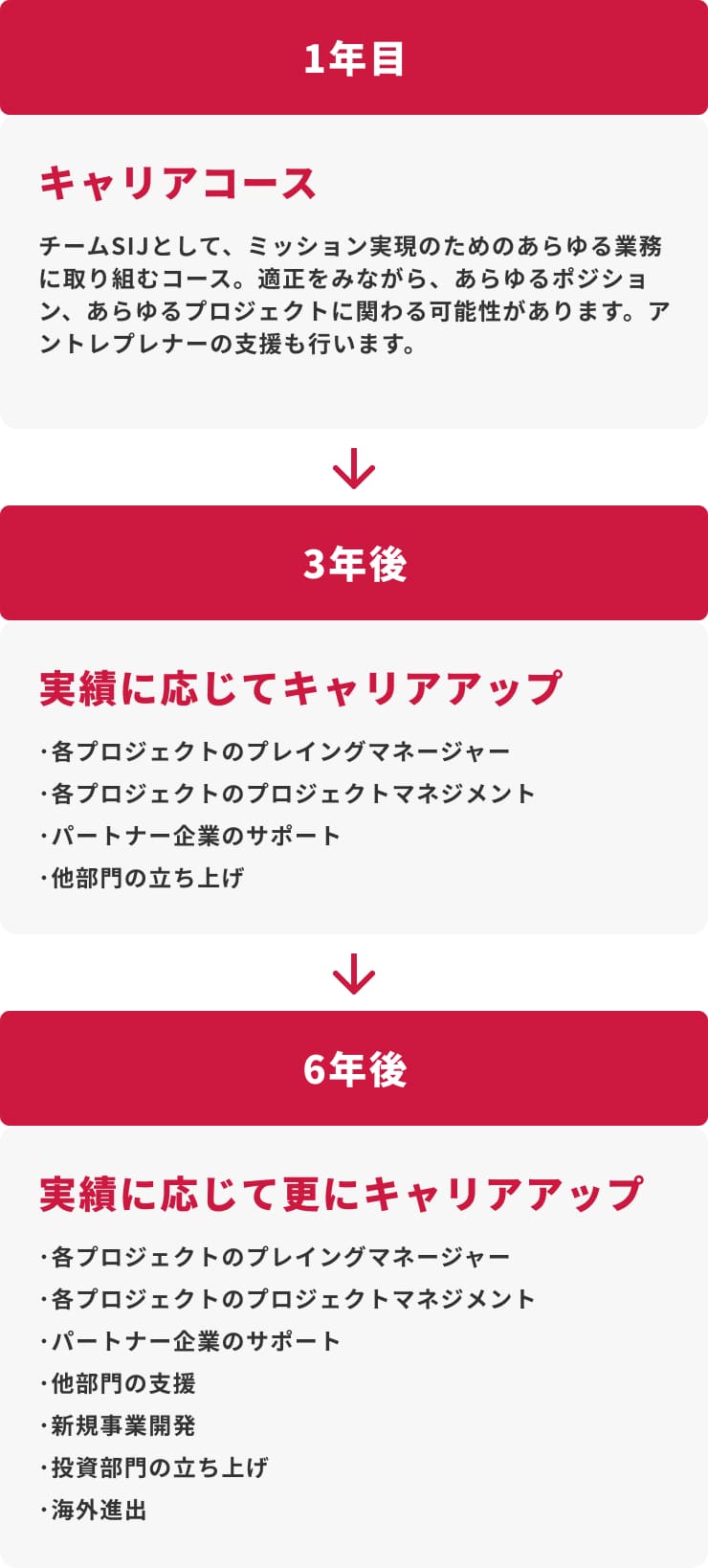 キャリアコースのフロー